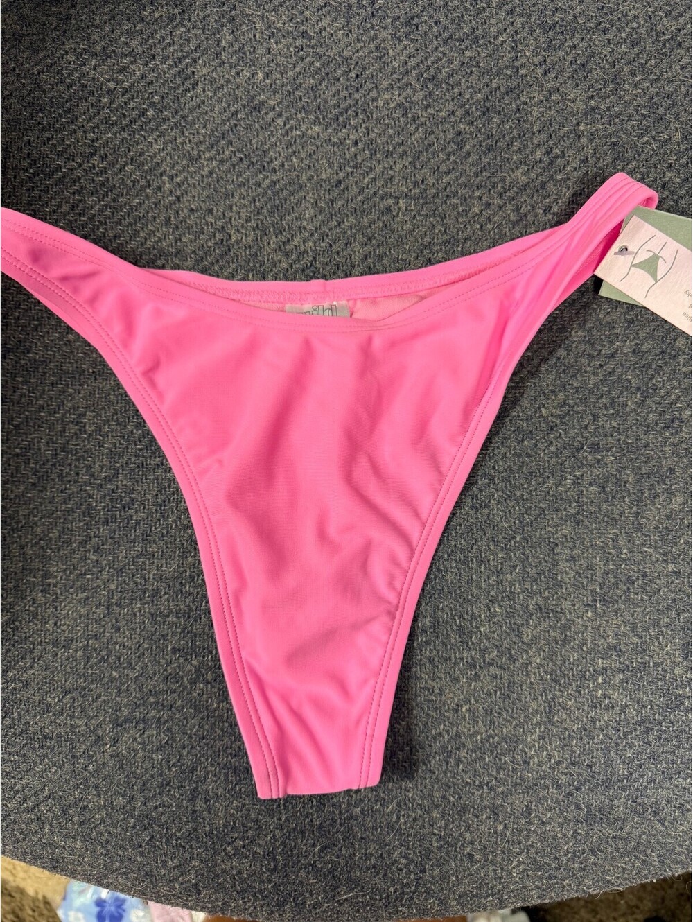 Wild Fable Pink Low Rise High Leg Ultra Cheeky Bikini Bottom L (12-14)